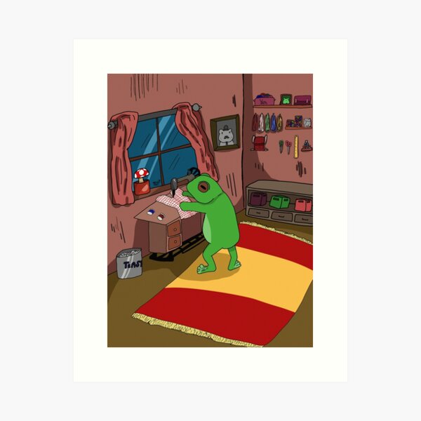 Item preview, cute sewing frog designed and sold by Batsspace.