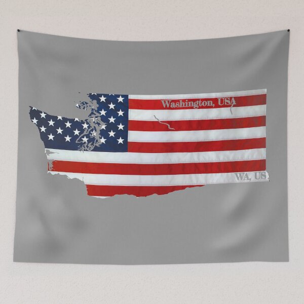 Item preview, American Flag Over Washington State Design designed and sold by PhilbonianDezin.