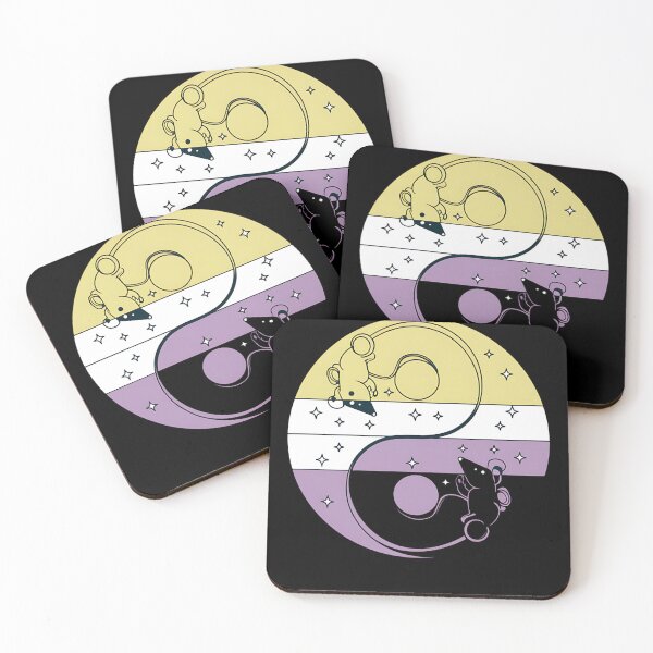 Item preview, Nonbinary Rat Yin Yang LGBT Pride Flag, Trans Transgender designed and sold by tearbytea.
