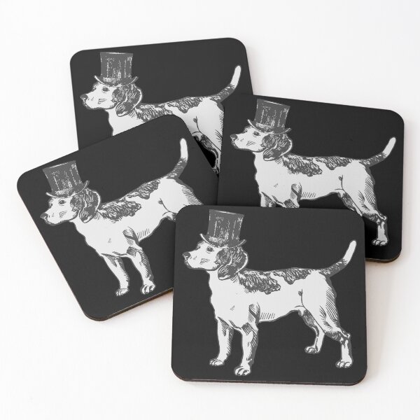 Item preview, top hat beagle dog quirky whimsical  designed and sold by Gossip Rag.