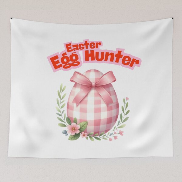 Item preview, Easter Egg Hunter - Cute Pink Plaid Easter Egg Design designed and sold by lojadpop.
