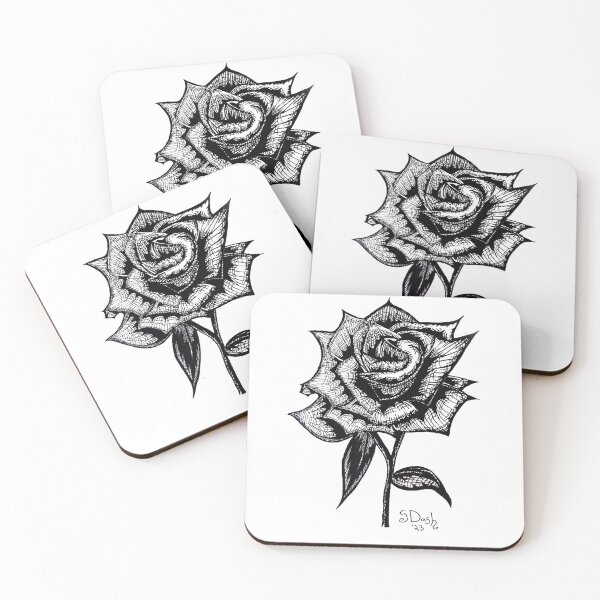 Item preview, Black and White Rose designed and sold by Scott Dash Designs.