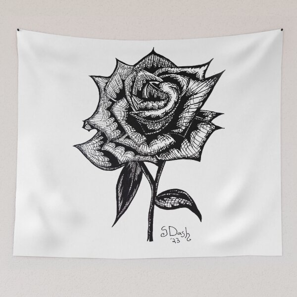 Item preview, Black and White Rose designed and sold by Scott Dash Designs.