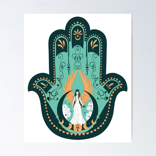 Item preview, Goddess Feminine Hamsa Hand designed and sold by hamsasoul.