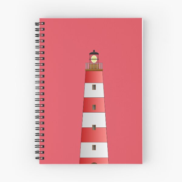 Item preview, Illustrated Red and White Lighthouse on Red Background designed and sold by 45CreativeClub.