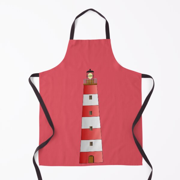 Item preview, Illustrated Red and White Lighthouse on Red Background designed and sold by 45CreativeClub.