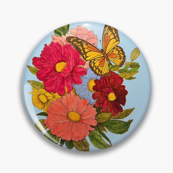 Item preview, Monarch Butterfly and Flowers designed and sold by wolfepaw.