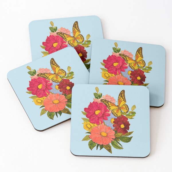 Item preview, Monarch Butterfly and Flowers designed and sold by wolfepaw.