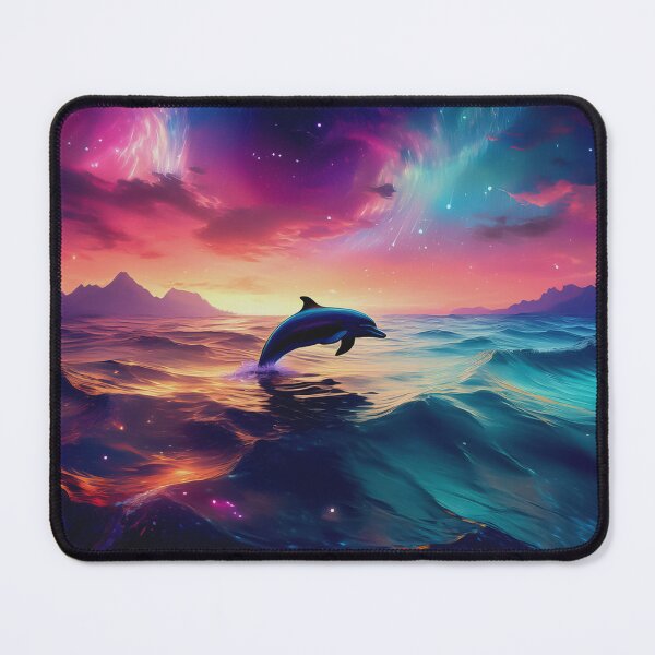 Artikelvorschau, Delfin schwimmt in einem kosmischen Meer entworfen und verkauft von 549 Designs.