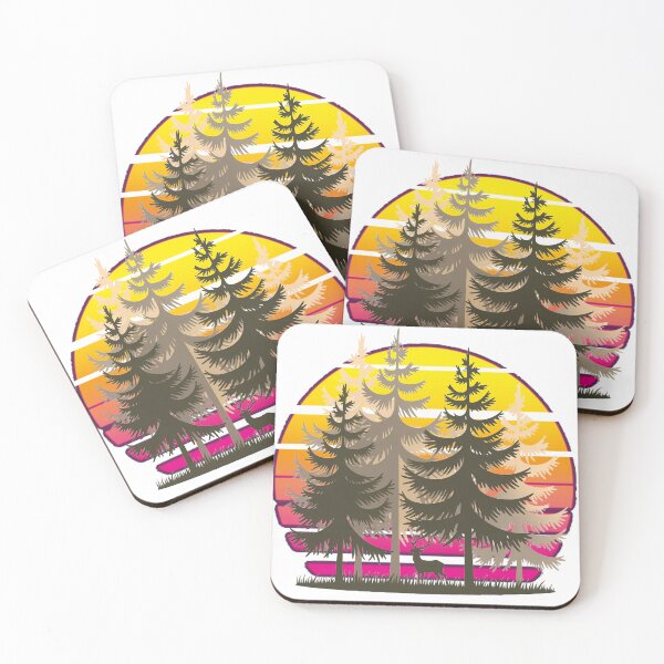 Item preview,   "Serene Nature Scene: Vibrant Sunset and Tall Pines" designed and sold by AnimalAirtistry.