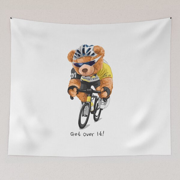 Item preview, Let's roll! Sporty cycling teddy bear design for unstoppable champions designed and sold by Polarisofficial.