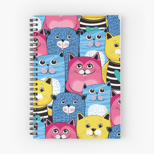 Item preview, Cute Cats Colorful Seamless designed and sold by vintageretrostyleshop.