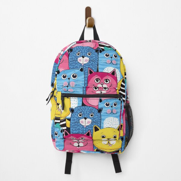 Item preview, Cute Cats Colorful Seamless designed and sold by vintageretrostyleshop.