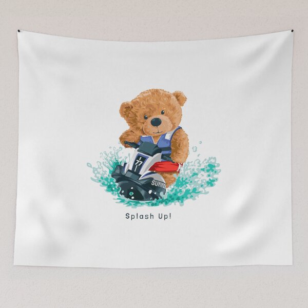 Item preview, Splash around! Summery teddy bear on jet ski design for free spirits designed and sold by Polarisofficial.