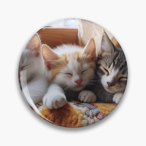 Item preview, Three Little Kittens Sleeping on Sun-warmed Windowsill  designed and sold by ACuriousshoppe.