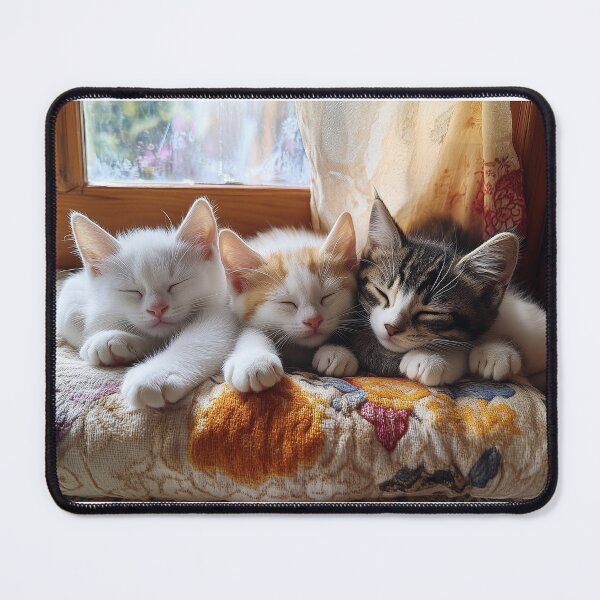 Item preview, Three Little Kittens Sleeping on Sun-warmed Windowsill  designed and sold by ACuriousshoppe.