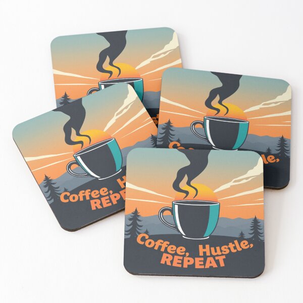 Item preview, Coffee, Hustle, REPEAT  designed and sold by ColoCryptonaut.