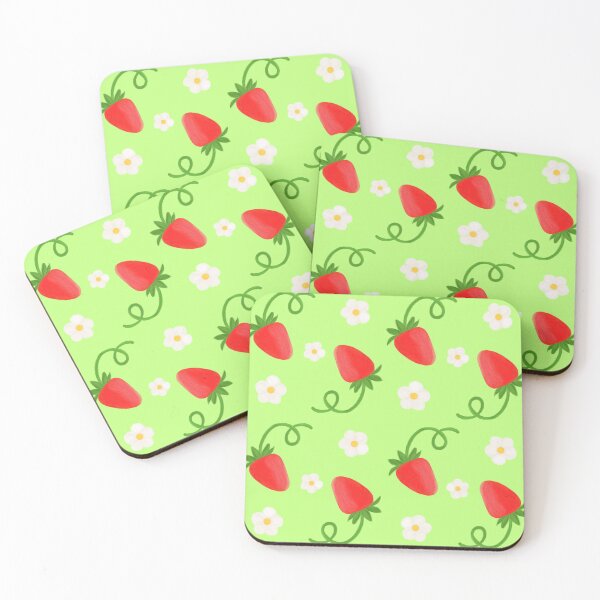 Item preview, Strawberries and Flowers Print designed and sold by CloudkissedDesignCo.
