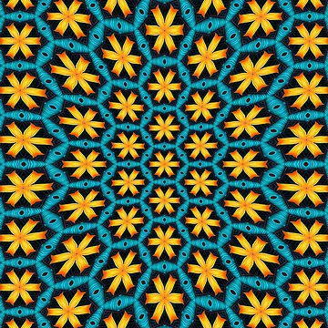 Artwork thumbnail, Cute Abstract Flowers Pattern by Patternflower