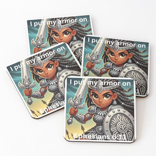 Item preview, Woman with armor in a battle designed and sold by JDreaming.