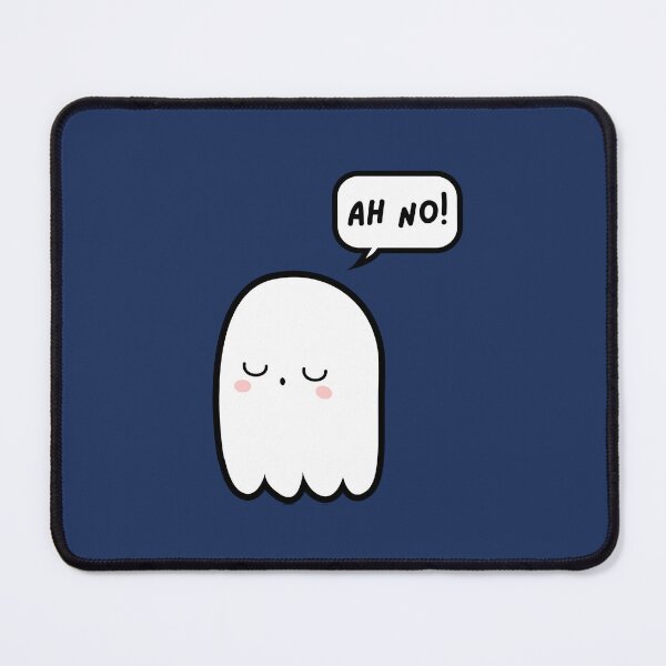 Item preview, Cute Ghost Saying AH NO! In Speech Bubble designed and sold by AASparksDesigns.