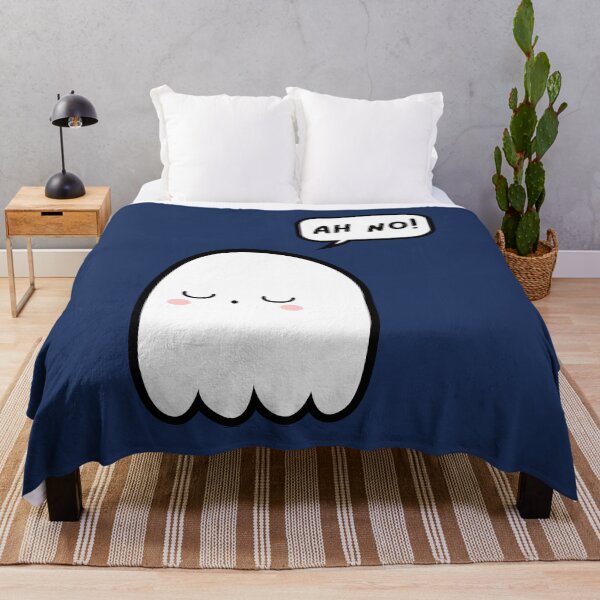 Item preview, Cute Ghost Saying AH NO! In Speech Bubble designed and sold by AASparksDesigns.