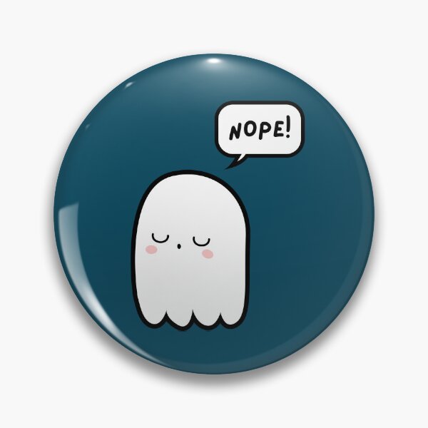 Item preview, Cute Ghost Saying NOPE! In Speech Bubble designed and sold by AASparksDesigns.