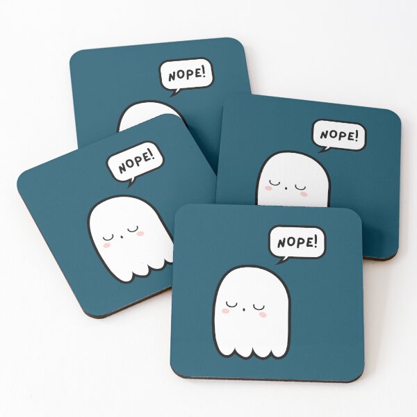 Item preview, Cute Ghost Saying NOPE! In Speech Bubble designed and sold by AASparksDesigns.