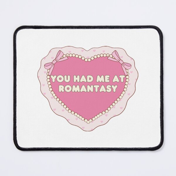 Item preview, You Had Me At Romantasy ~ cute bookish aesthetic designed and sold by The Romantics Atelier.