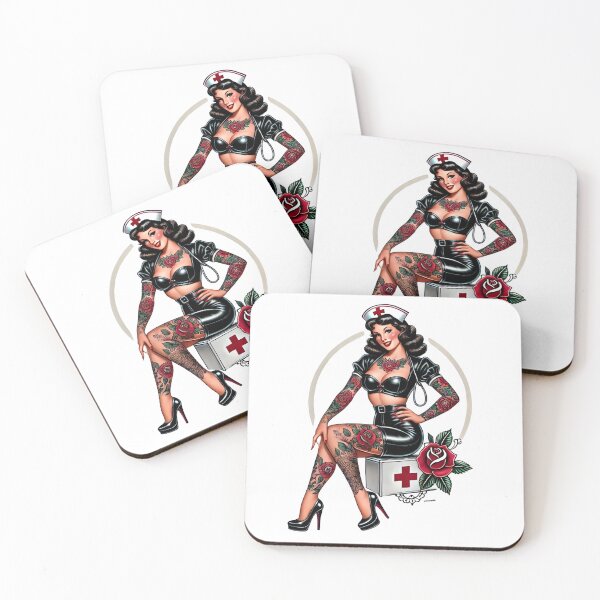Item preview, Sexy Tattooed Nurse Pin-up designed and sold by PinUpPizzazz.