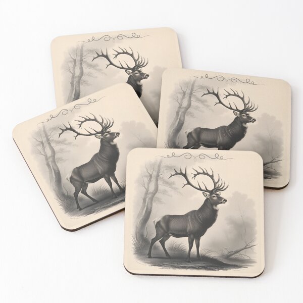 Item preview, Vintage Deer Art Design designed and sold by Regal-Elegances.