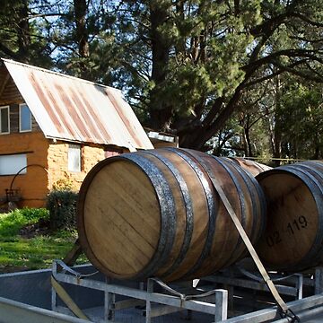 Artwork thumbnail, Wine Barrels at Magpie Springs Adelaide Hills Wine Region - Fleurieu Peninsula - by South Australian artist Avril Thomas by MagpieSprings