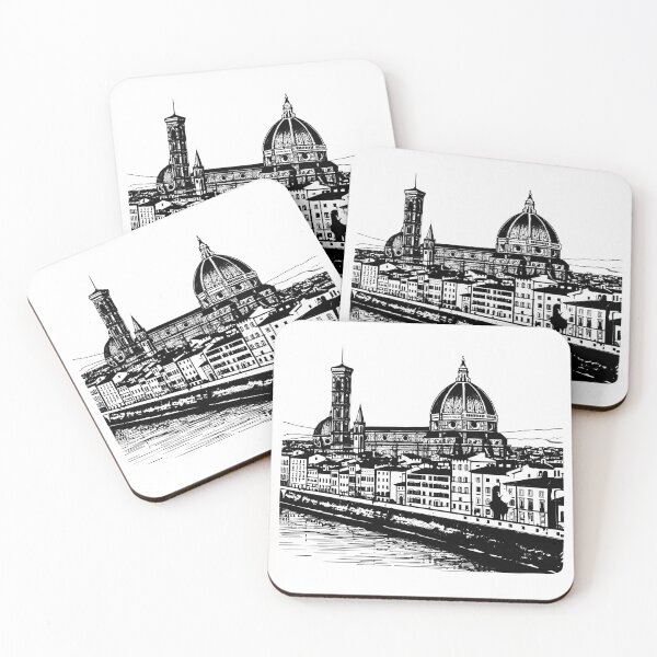 Item preview, Florence Cathedral Duomo di Firenze Riverfront Ponte designed and sold by inkoutninja.