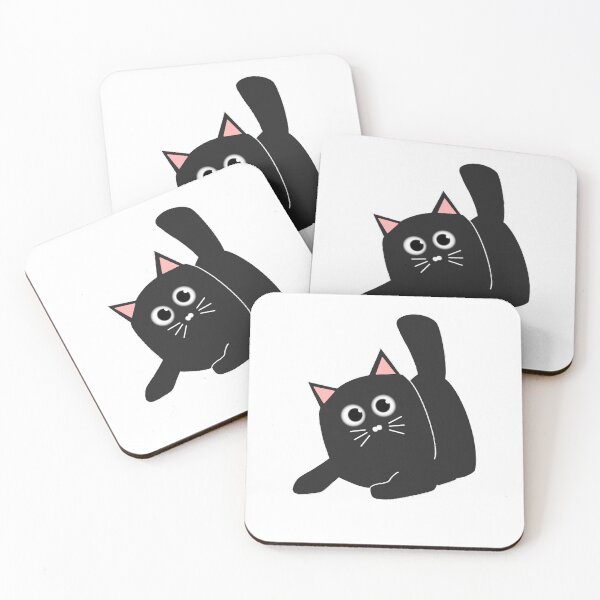 Item preview, The black cat with big round eyes. By wik style  designed and sold by wik shop style .