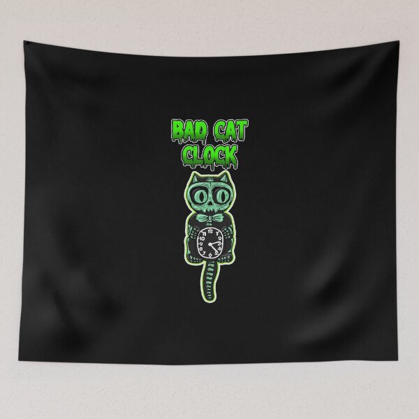 Item preview, BAD cat clock designed and sold by Blck-Acid-Devil.