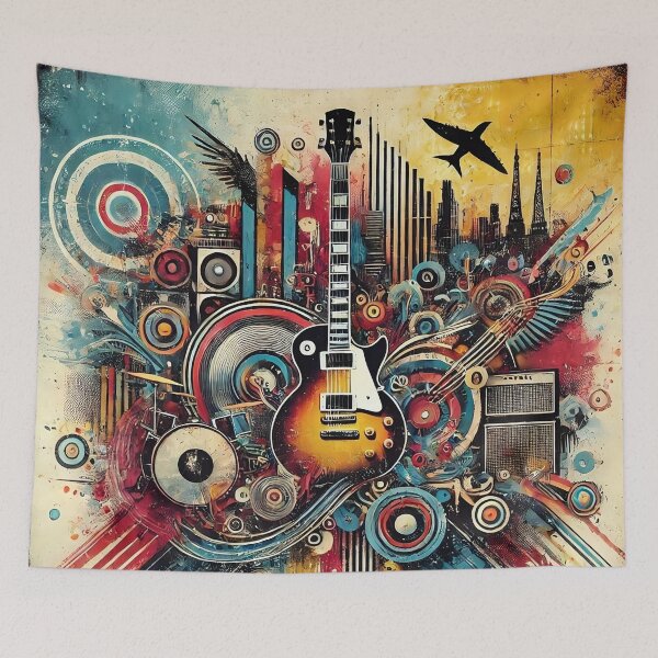 Item preview, Rock and Roll, Graphic novel,Band Star Album Cover, Fictional, Cool Grunge Music Band, Fictional Fake, Vintage vinyl record, collector, Guitar designed and sold by TheTimeTaxi.
