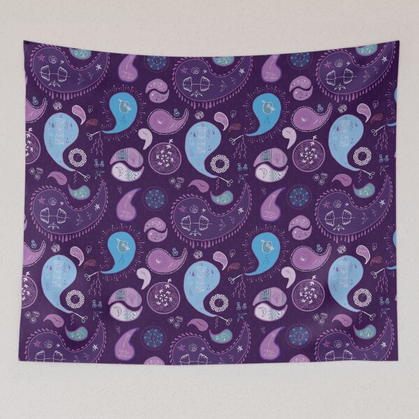 Item preview, Frida K Paisley Pattern Purple designed and sold by Goddessart.