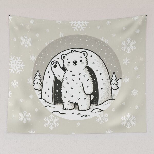 Item preview, Hello from the Snowy Den designed and sold by LyssasMindArt.