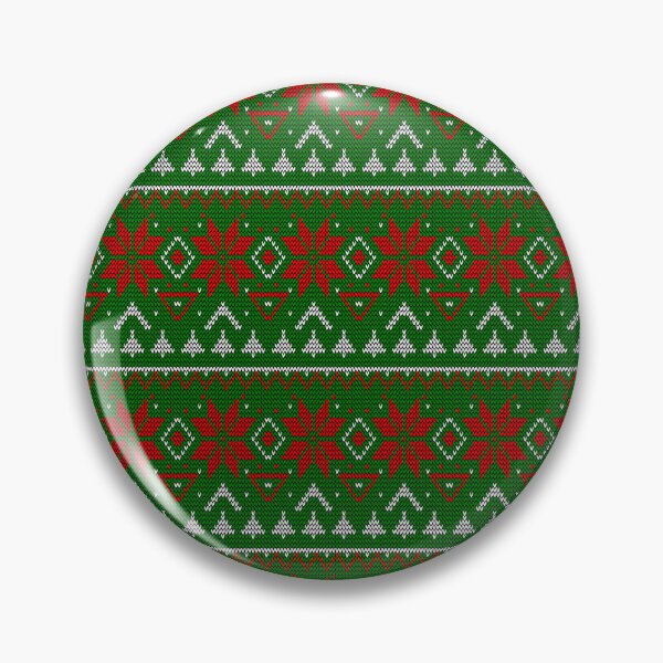 Item preview, Knitted Christmas pattern red green designed and sold by fuzzyfox.