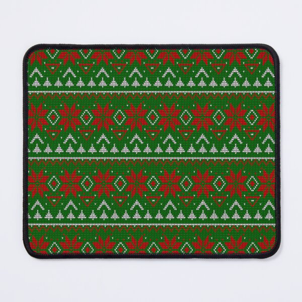 Item preview, Knitted Christmas pattern red green designed and sold by fuzzyfox.