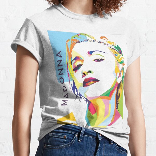 Vista previa del artículo con la obra «Retrato geométrico vibrante de Madonna: arte pop moderno», diseñado y vendido por Vicky021.