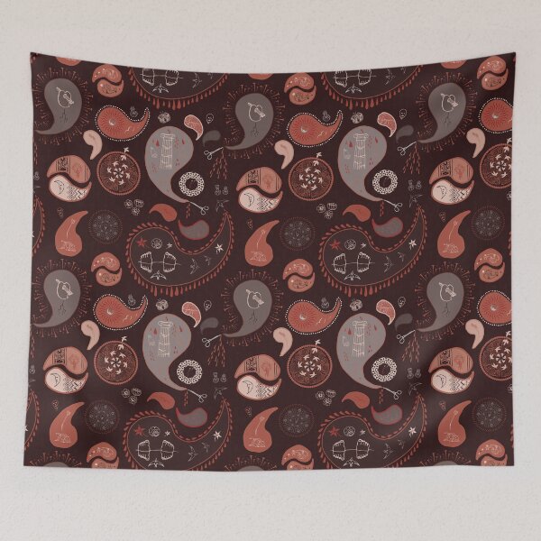Item preview, Frida K Paisley Pattern Brown designed and sold by Goddessart.