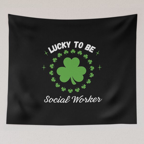 Item preview, Lucky To Be Social Worker designed and sold by FestivityFinds.