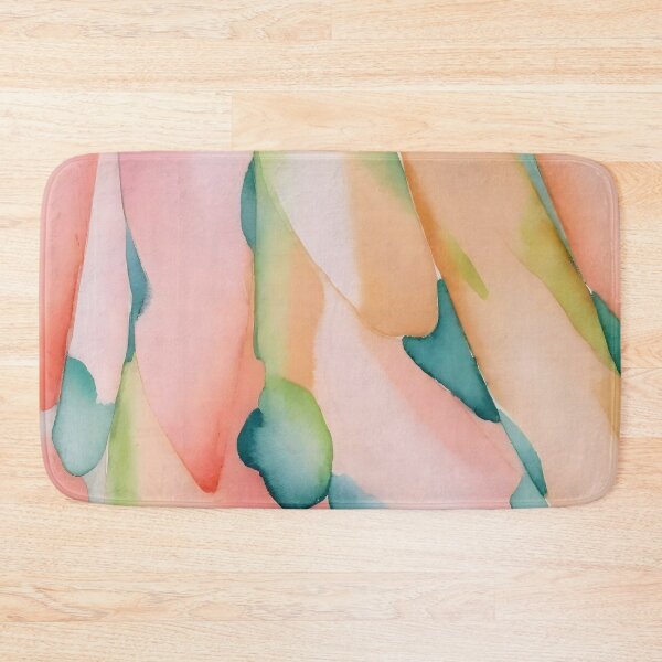 Item preview, Blush Feathers, Soft Watercolor Pastel Petals, Bohemian Eclectic Minimal Painting Pink Blue designed and sold by 83oranges.com.