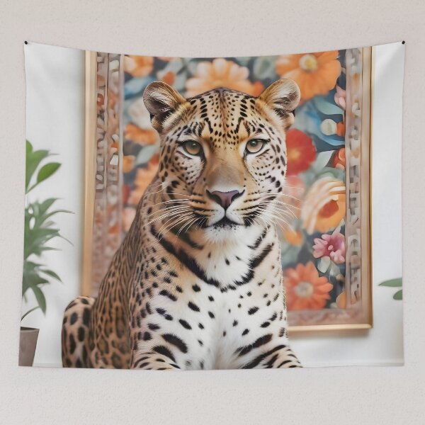 Item preview, Summer Home, Leopard Tiger Cheetah Indoors Moroccan Rug, Photography Eclectic Wildlife Animals, Home Pets Wild Cats designed and sold by 83oranges.com.