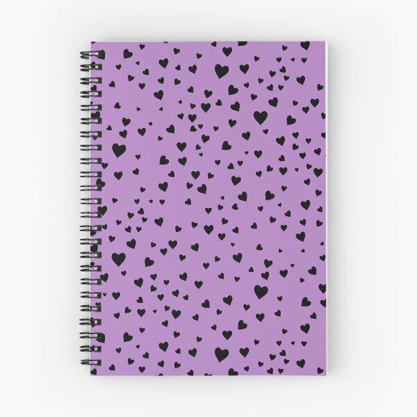 Item preview, Ample Hearts Black and Purple Pattern designed and sold by RaineyYeager.