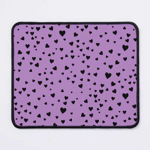 Item preview, Ample Hearts Black and Purple Pattern designed and sold by RaineyYeager.