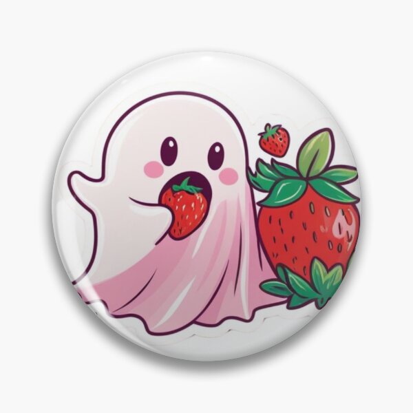 Item preview, Ghost Strawberry Sticker designed and sold by Kmezel.