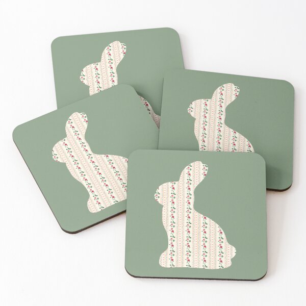 Item preview, Cottage Print Bunny Silhouette designed and sold by NotARealGrownUp.
