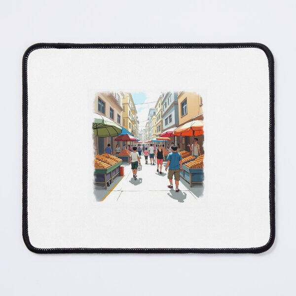 Item preview, Bustling Urban Market Sketch designed and sold by Srahul.